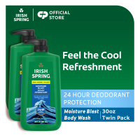 Irish Spring Moisture Blast Face & Body Wash - 24-Hour Freshness 30oz (885ml) x2