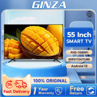 GINZA 55 Inches Smart TV Full HD Android TV LED TV Flat Screen TV