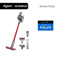 Dyson V8 Slim Fluffy Cordless Vacuum Cleaner | 4-in-1 with dock | 40 Mins Runtime | Soft Roller Head