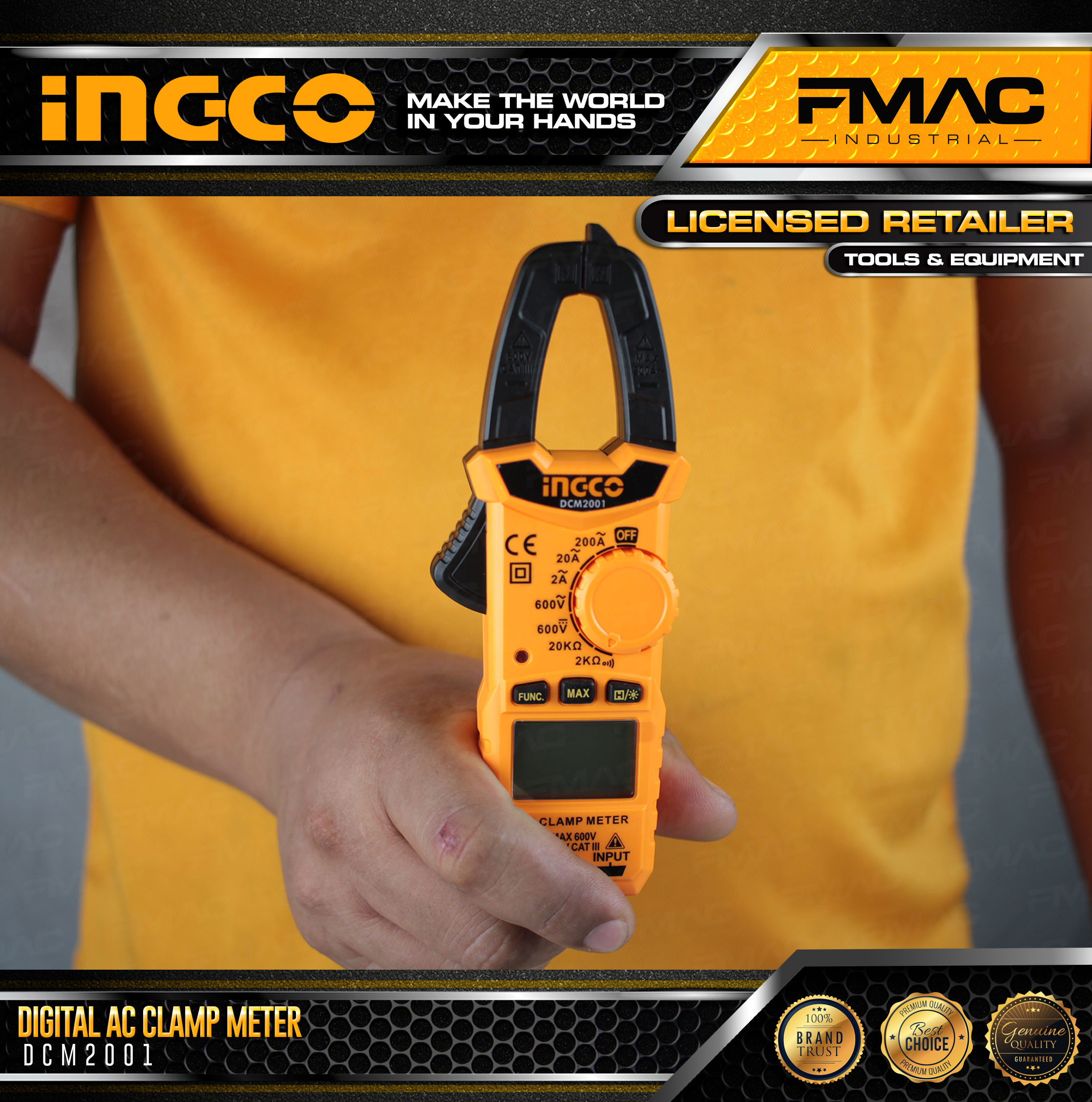 INGCO Digital AC Clamp Meter DCM2001 review and price