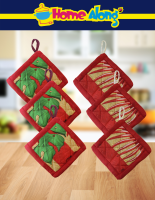6pcs 18cm x 18cm Thick Pot Holder - Square | Assorted Design