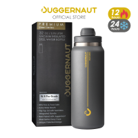 JUGGERNAUT 32oz Stainless Steel Water Bottle - Straw Lid Wide Mouth Vacuum Insulated Drinking Flask Jug Tumbler