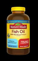 Nature Made Fish Oil 1200mg (360 mg Omega-3) 300 Softgels Made in USA Exp.02/2028