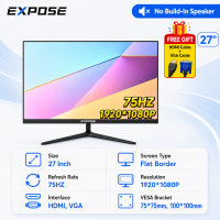 EXPOSE Gaming Monitor For PC 19 22 24 27 inch 1080P 75Hz Flat LED Display Desktop Computer with HDMI VGA Support IPS