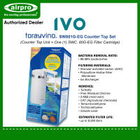 IVO Torayvino High-Efficiency Counter Top Water Purifier SW801G-EG with 80G Filter Cartridge