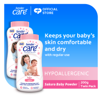 Tender Care Sakura Baby Powder - Hypoallergenic & Dermatologically Tested 200g x2
