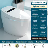 Smart toilet with automatic flapflush buttocks and female cleaningdisinfectiondryingbody sensing remote control