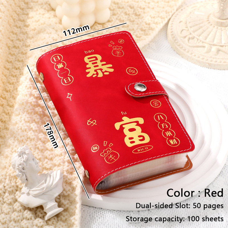 A6 100 Envelopes Money Saving Challenge Mini PU binder Waterproof Books Save money books