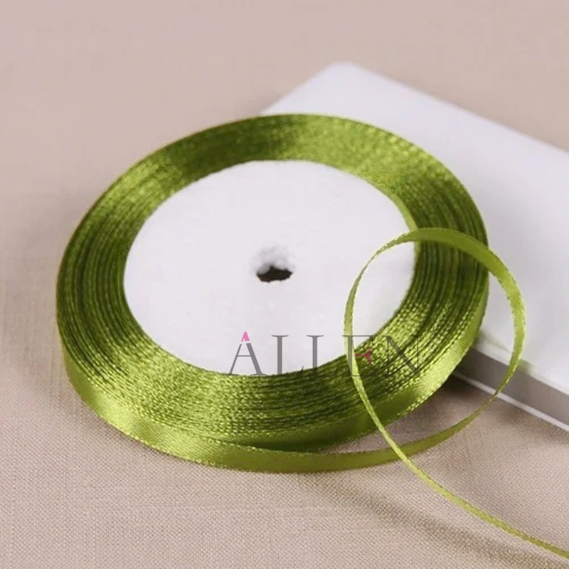 (1/4 x 25Yards/roll) 6mm Satin Ribbon For Gift WrappingHair BowsWreathWedding Party Decoration Ribbon roll