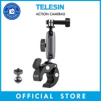 TELESIN Aluminum Handlebar Mount for GoPro DJI Insta360 Bike Motorcycle Crab Clamp Ball Head Stable Riding Camera Holder GP-HBM-001