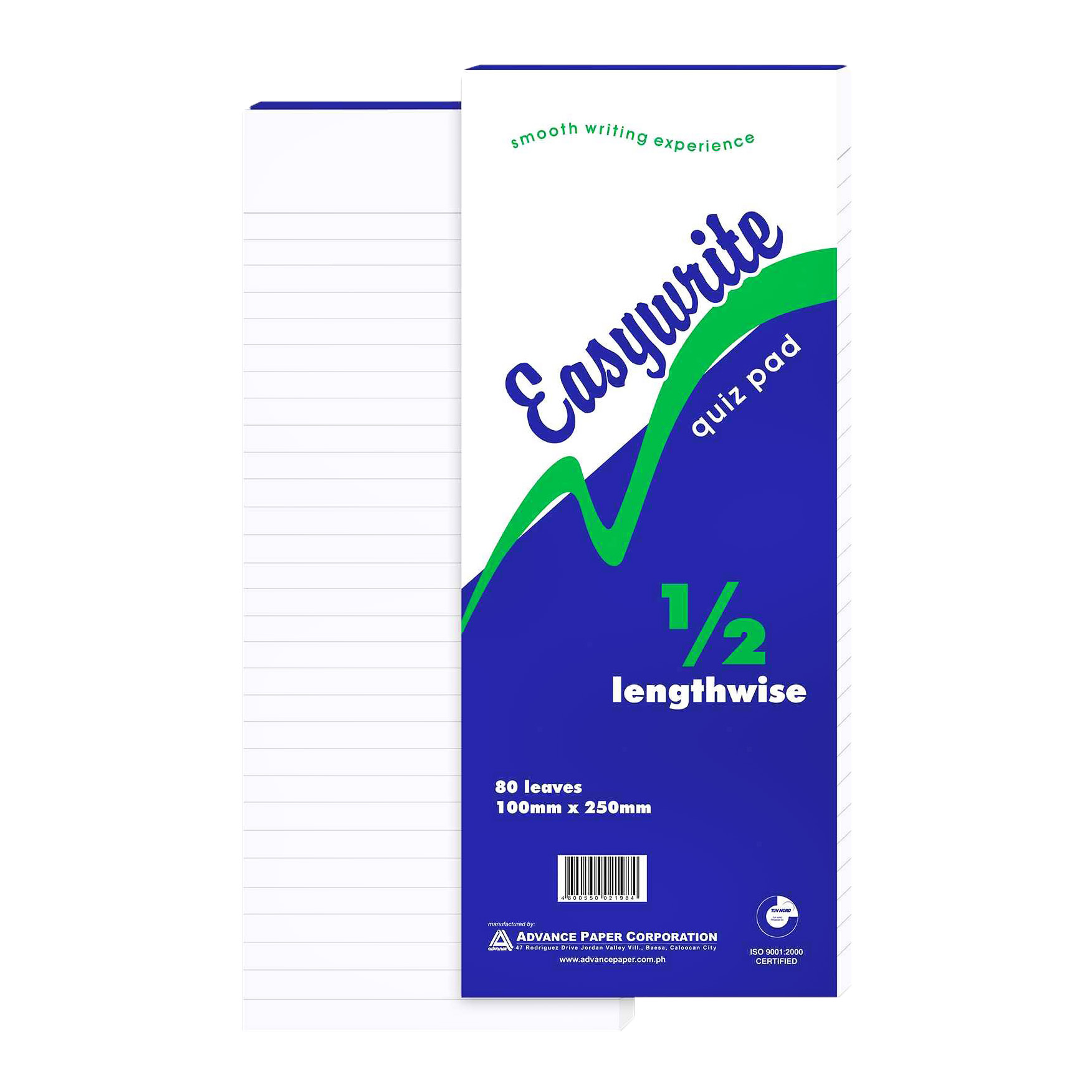 1 Pad Easywrite Intermediate Writing Quiz Pad 80 Leaves