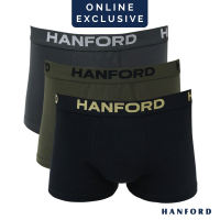 Hanford Men Natural Cotton Knit Boxer Briefs No Spandex OG Ronan - Assorted Colors (3in1 Pack) S-2X