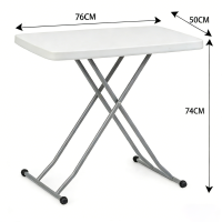 HOMEBLOOM-Adjustable Height Folding Table | Personal Portable Desk for Dining Coffee & Outdoor | 30x20in 15-28in Height