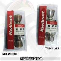 KWIKSET DOORKNOB LOCKSET HEAVY DUTY TYLO SILVER/ANTIQUE
