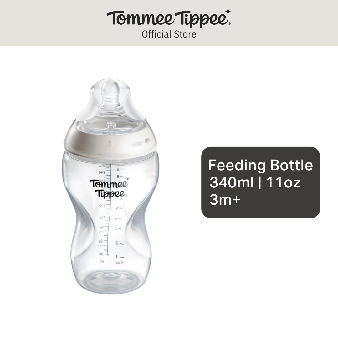 Tommee Tippee Baby Bottles Natural Start Anti-Colic Baby Bottle with Medium Flow Breast-Like Teat 340ml 3m+ Self-Sterilising Baby Feeding Essentials