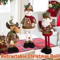 Christmas Decorative Christmas Dolls 12 Inch Santa Claus Doll 3D Cute Christmas Home Decorations Decorations Cartoon Standing Santa Doll Christmas Gifts