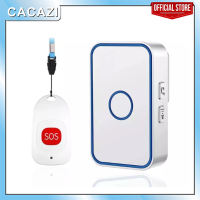 CACAZI Wireless DoorbellPlug-in ReceiverWaterproof Push Button with 1000 feet Operating Range 5 Volume Levels60 ChimesLED flash&CD Sound For Home/Office/Classroom Use