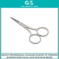 Groovy Professional Stainless Pointed Tip Trimming Scissors Nose Facial Hair Mustache Beard