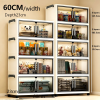 in hom 2-6Tiers Foldable Storage Cabinet With Wheels Stackable Plastic Storage Organizer Wardrobe For Clothes Toys Food Snacks skincare Toiletries