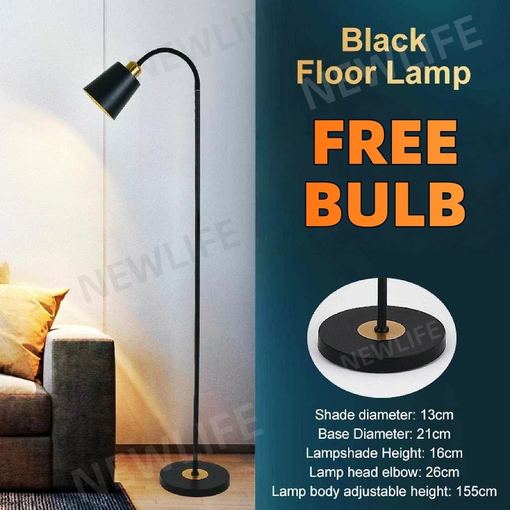 [Free Bulb]Floor Lamp Nordic Style Stand lamp Shade With Led lampshade for living room study table bedroom