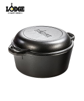 Lodge Cast Iron Double Dutch Oven 5 Quart