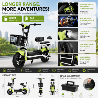 24 Hour Fitness Electric scooterE-ABS double disc brake.14 inch electric bike 48V foldable adult electric bike