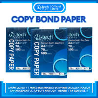 i-tech Copy Paper Bond Premium Quality A4/Short/Long 500 Sheets 70GSM for School and Office Supplies Copy Bond Paper
