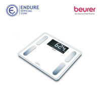Beurer BF 410 SignatureLine - White diagnostic bathroom scale- Body fat scale with full-body analysis interpretation of measured values & XXL display – up to 200 kg