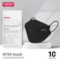 Wellday Mask KF94 Face Mask 50pcs Non-woven Protection Filter 3D Anti Viral Mask Korea style
