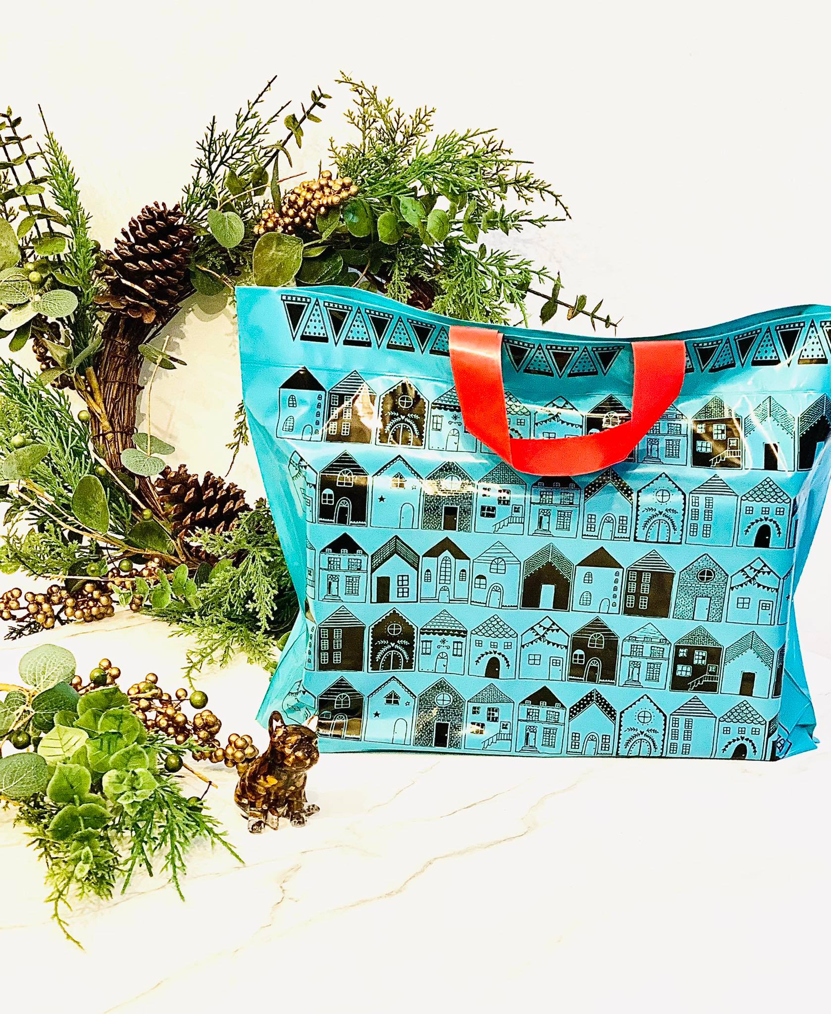 GIFT BAGS 10 PCS : CHRISTMAS / ALL OCCASIONS / XMAS HAM BAG - MEDIUM / LARGE : 10PCS