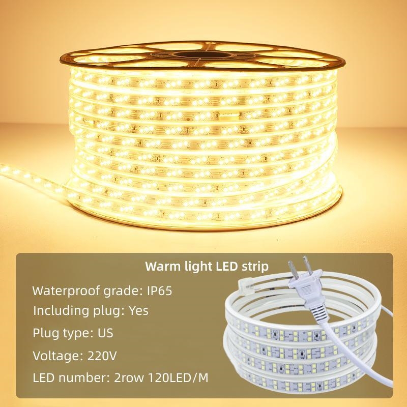 LED Strip Light 220V Ceiling Indoor Outdoor Easter Decor Waterproof Warm White RGB Flexible lights 120LED 2M 5M 10M 15M 20M
