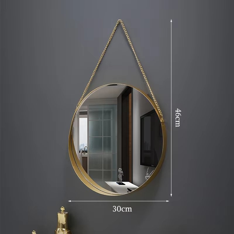 FAMILIFE Wall Decor Makeup Hanging Mirror Decorative Metal Frame Mirrors for Bedroom Bathroom Living Room
