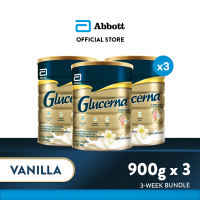 Glucerna Vanilla 900g Bundle of 3 for Diabetic Nutrition Powder Milk Drink (2.7kg)