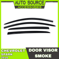 Chevrolet Spark 2016-Current Door Visor / Rain Gutter Smoke