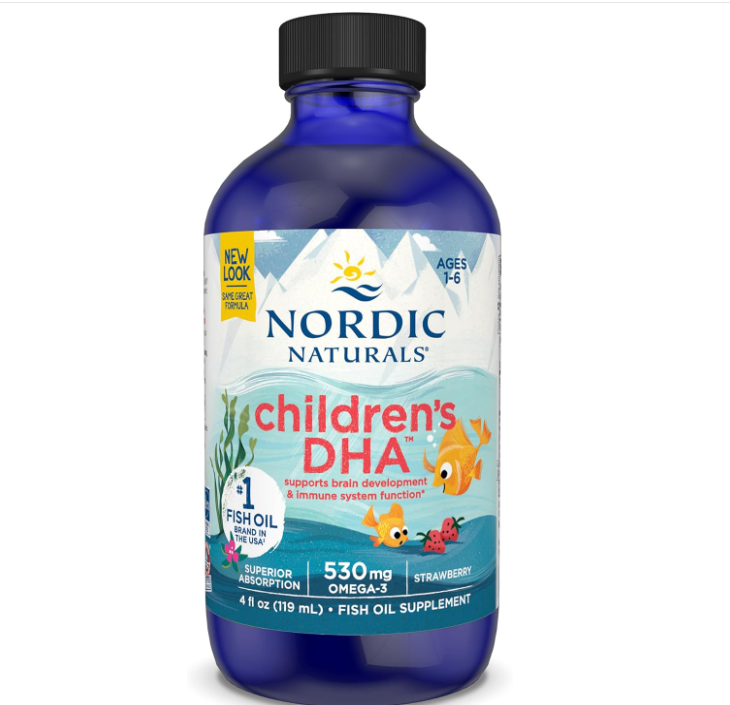 Nordic Naturals Childrens DHA Strawberry 4 fl oz (119 ml)/8oz for Ages 1-6yo exp 2027