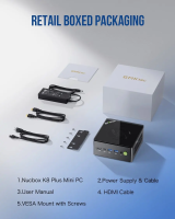 GMKtec K12 MINI PC AMD Ryzen 7 H 255 Dual DDR5 3*M.2 2280 PCIe WiFi 6E Oculink Windows 11 Pro Gaming MINI PC