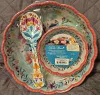 NEW and ORIGINAL - The Pioneer Woman Happy Hibiscus Melamine Salad Set 7pcs