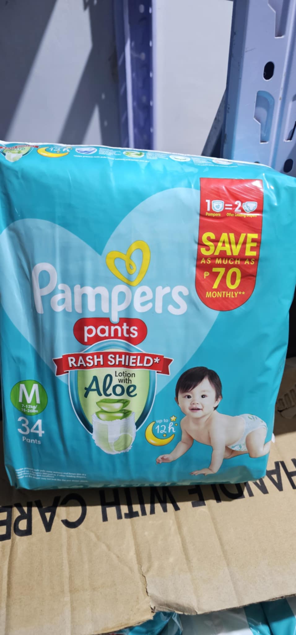 pampers medium pants 34/66 pads
