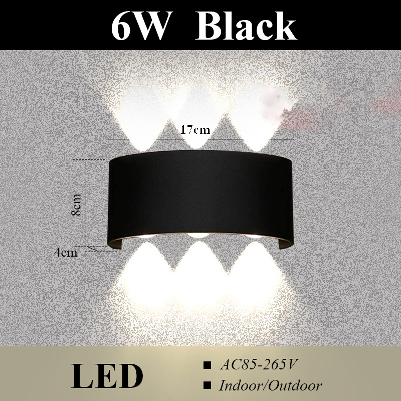 Slamp LED Lights Indoor Lighting Wall Light Up And Down Luminous Sconce 4/6/8W Bedside Lamp AC85-265V Warm Light Wall Washer High Brightness Spotlight Suitable for Bedrooms Stairs Corridors