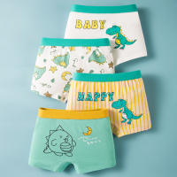 iBaby 4PCS Cotton Boys Boxer Shorts Cartoon Pattern Teenager Underwear Soft Briefs for Kids Boy 2-15 Years