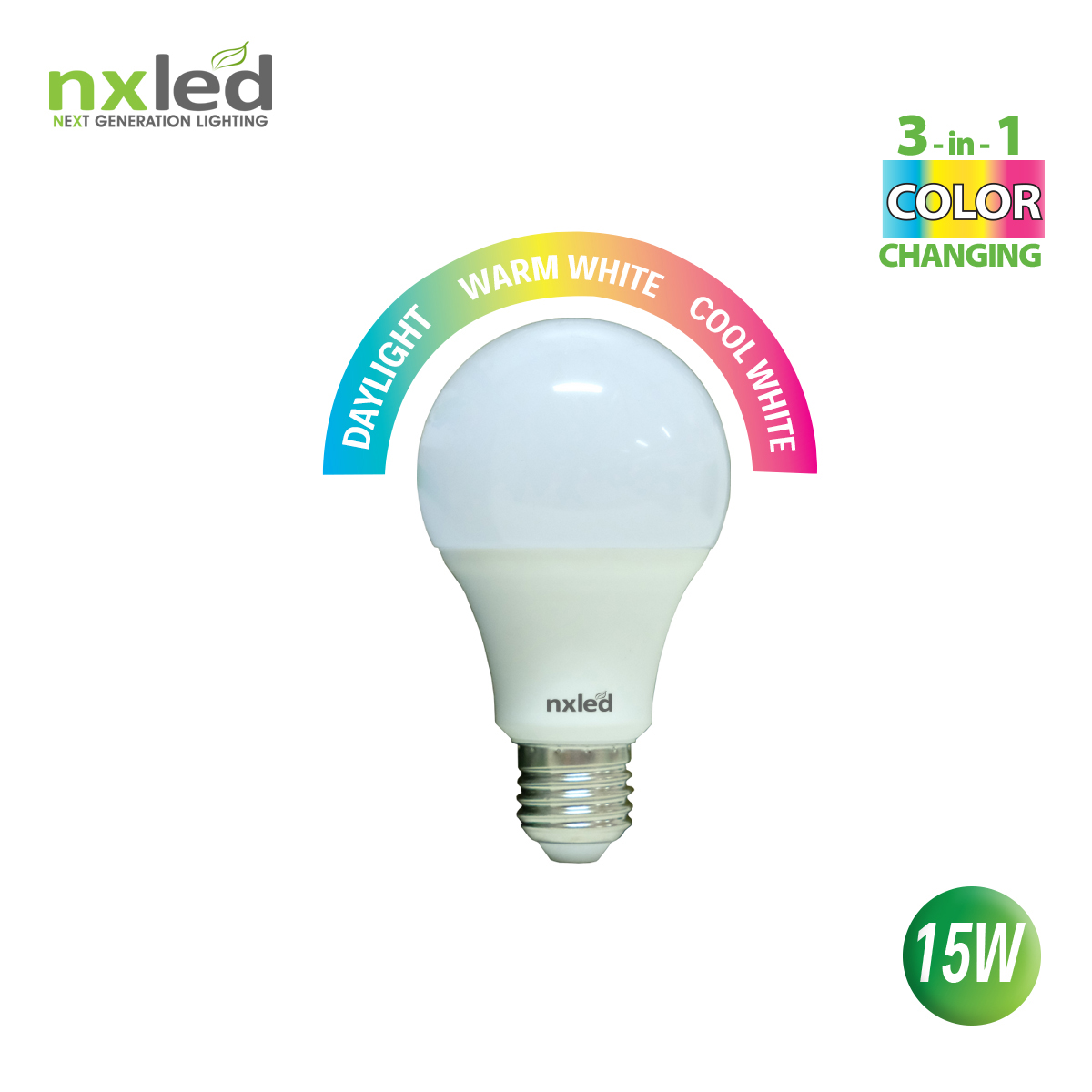 NXLED 15W LED Tricolor Bulb (ANX-TCB15W)