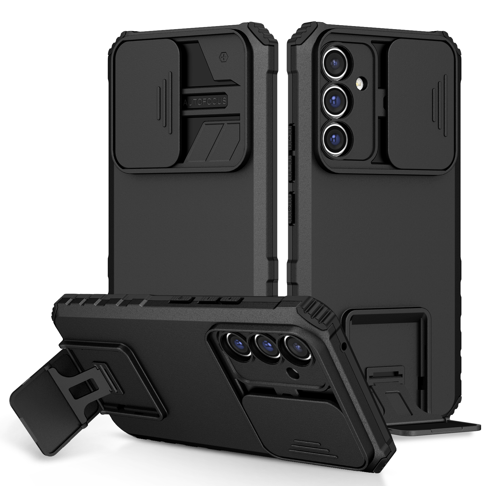 Galaxy A54 5G Case, Rugged Dual Layer Stand Case With Sliding Camera ...