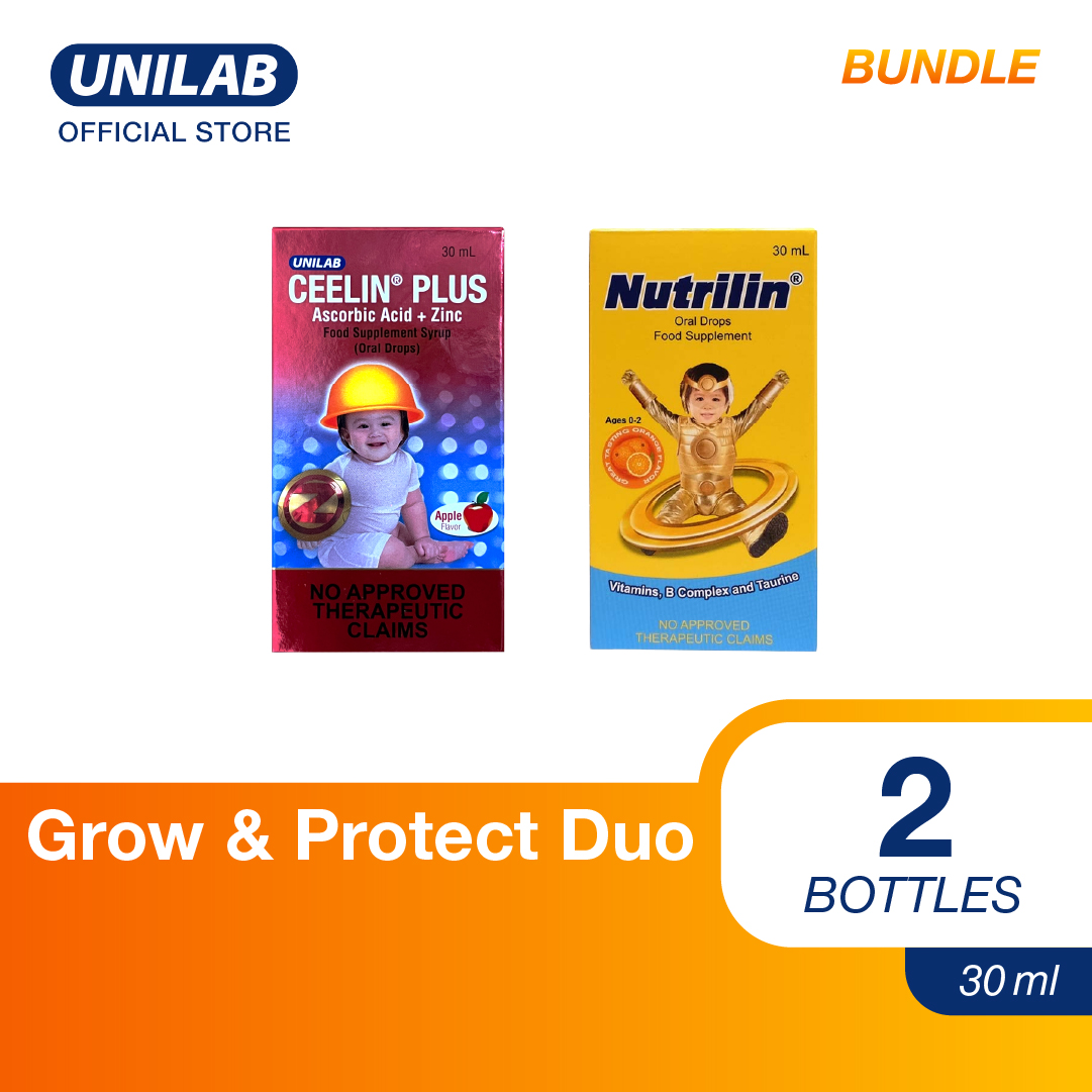 Ceelin Plus 30ml Drops (Boost Immunity & Gives Double Protection From Sickness) + Nutrilin Drops 30mL Multivitamin For Children For Overall Health