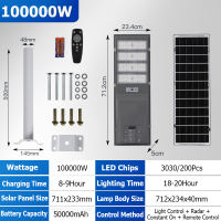 Slamp 100000W solar light outdoor waterproof Ultra-Bright LED Street Light Constant on + sensor mode Solar Flood Lights aluminum alloy Garden Lights With remote control For Yards Gardens Papking lot Front Doors COD