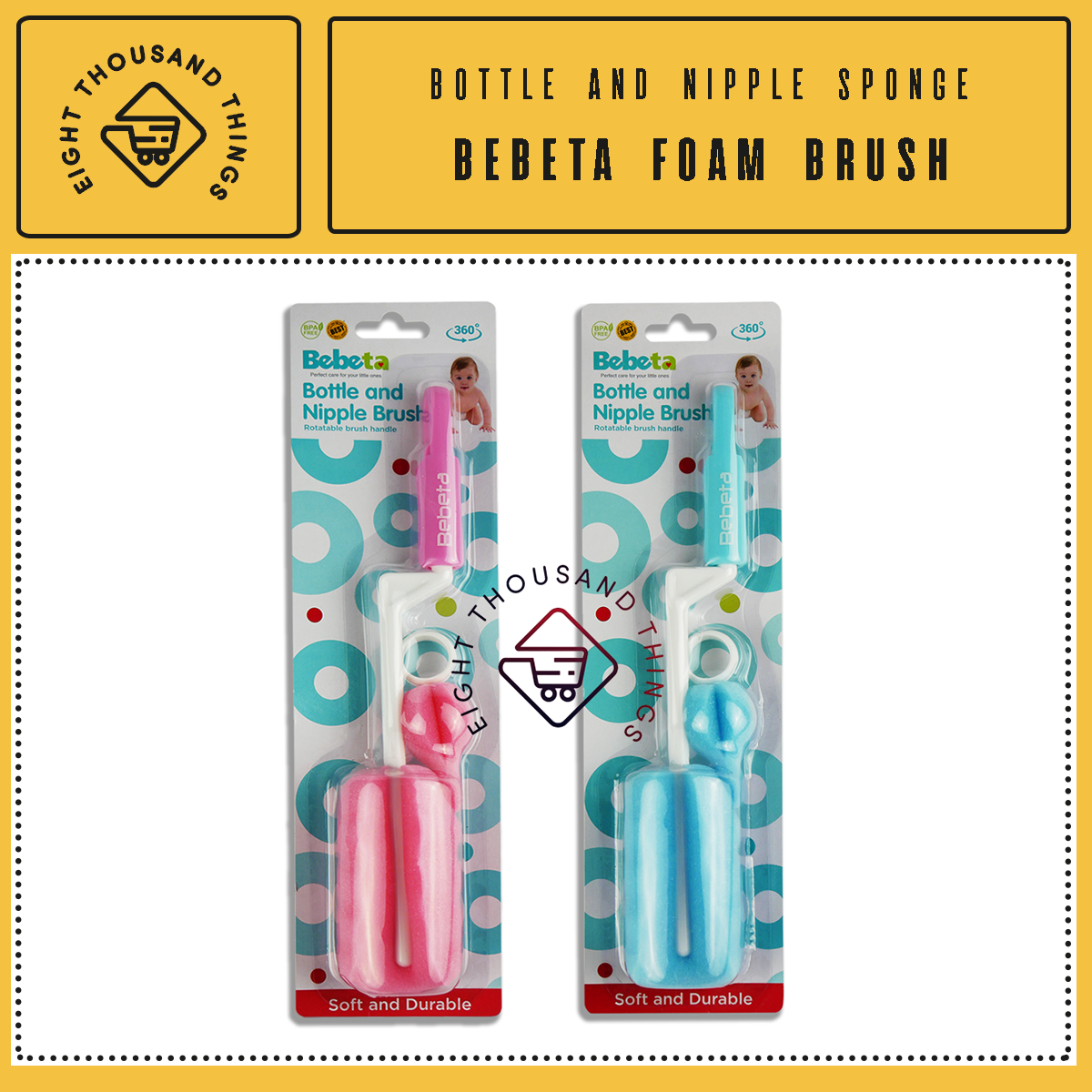 Bebeta Bottle & Nipple Foam Brush Sponge