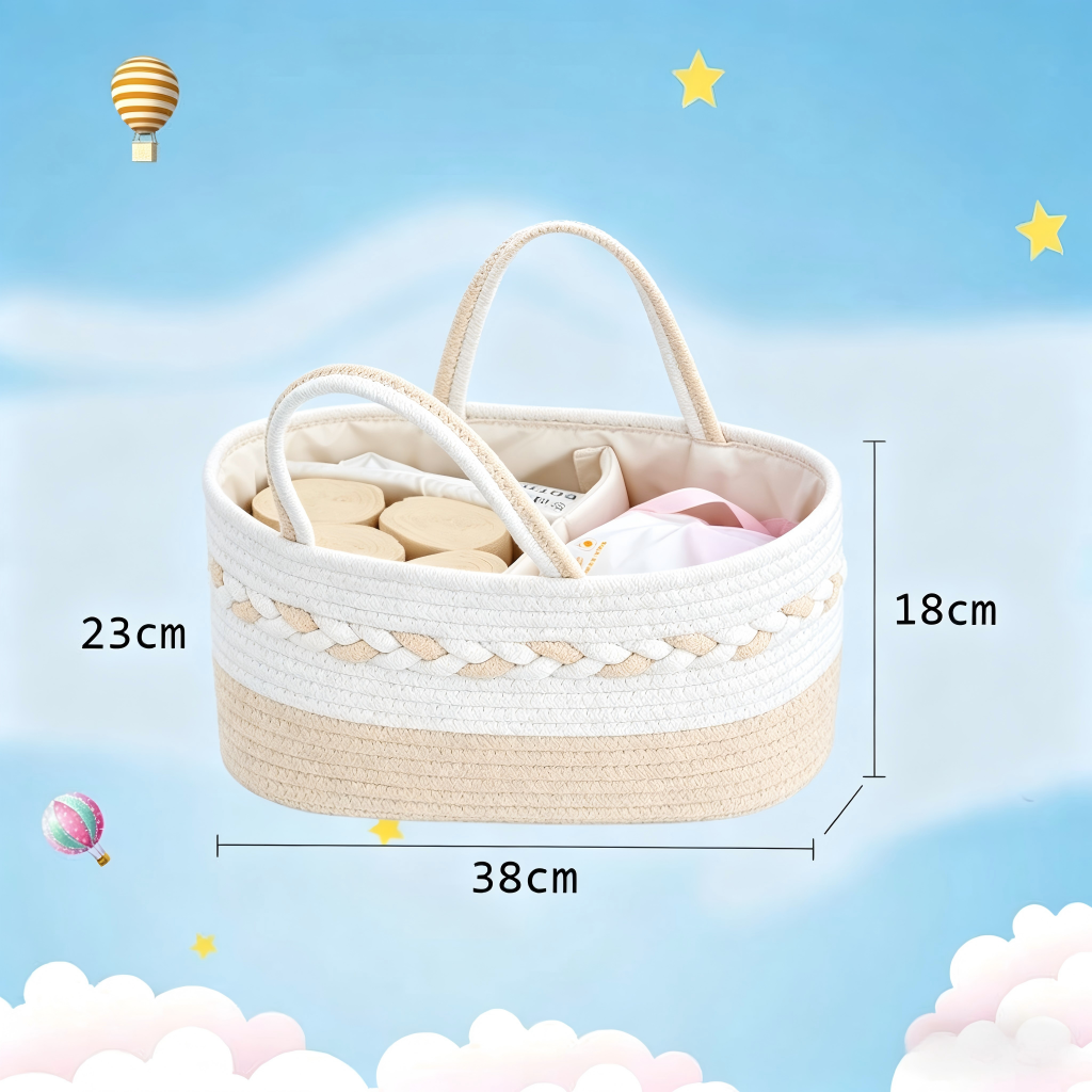 【COD】Baby Diaper Caddy Organizer Nursery Basket A Baby Basket Gift Registry For Baby Shower List This is A Baby Must Haves Essentials Neutral Baby Stuff For Newborn Boy Nursery Decor Or Girl