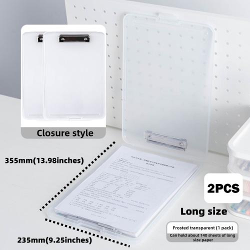 Long 2IN1 Clipboard with Storage File Box Document Folder Organizer File Case Certificate File Container Folder Storage