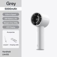 JISULIFE Mini Fan for School Life10 Handheld Fan 28H Long-lasting Portable Rechargeable Turbo Fan with LED Digital Display Strong Wind Safety Lock Low Noise for Students Office Commuting