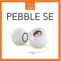 Creative Pebble SE (MF1725) Minimalist 2.0 USB-C Powered PC Speakers with RGB Lighting 3.5 mm AUX-in Up to 4.4W RMS Power for Computers and Laptops