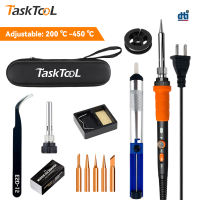 TASKTOOL Electric Soldering Iron Professional LCD Digital Display Adjustable Temperature Portable Kit Welding Solder Repair